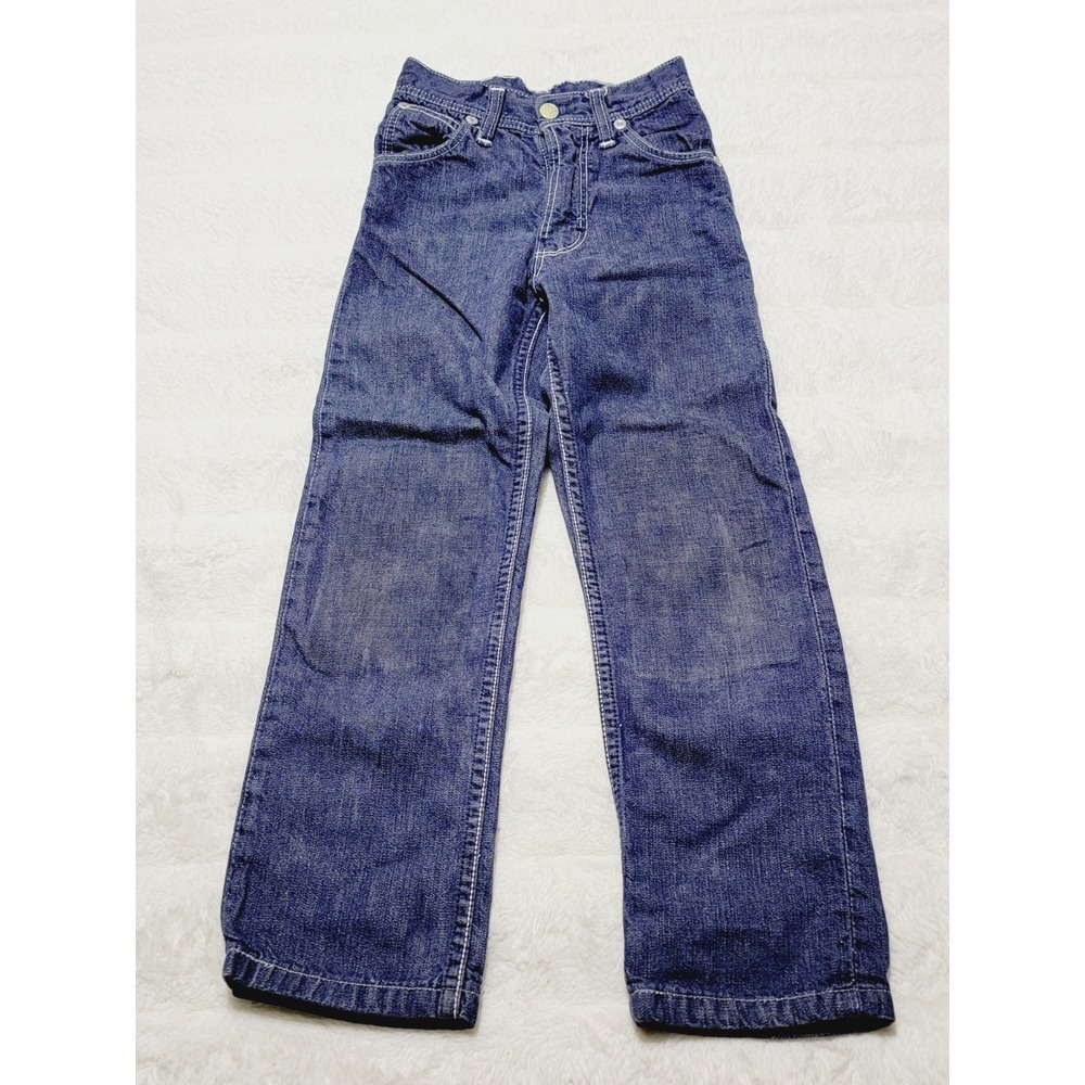 Vintage 50s Farah Of Texas Gold Strikes Knees Patch Cowboy USA Jeans Kids Sz 6
